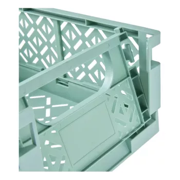 keeeper Mini Folding Box fritzi, Size L, Nordic Green, 9.6 Liters, Foldable Decorative Storage Box, Food-Safe, 1 Piece 1023431500000