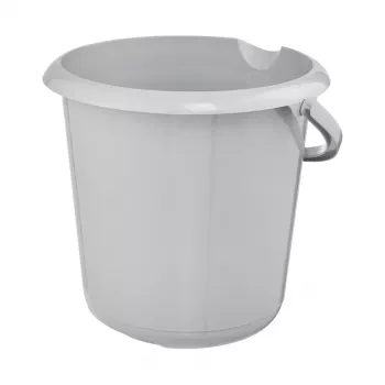 keeeper mika eco Round Cleaning Bucket, 10 Litre, Stone Grey, 100% Recycled Plastic, Ergonomic Handle 1171015000000