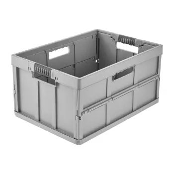 keeeper Profi-Klappbox benno, 45 Liter, Nordic Grey, Foldable Storage Box with Soft Handles, 50 kg Load Capacity 1023713000000
