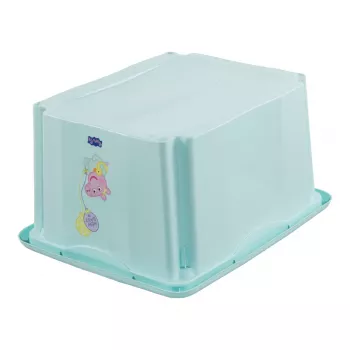 keeeper Storage Box karolina Peppa Pig, 24 Litre Turn/Stack Box with Lid, PP, Aquamarine, 1 Piece 1223762433600