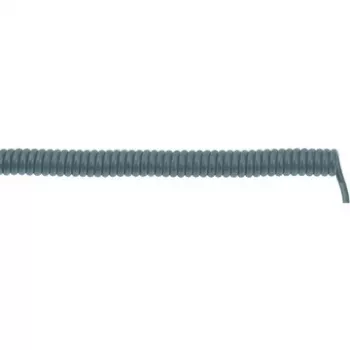 Spirálový kabel LAPP UNITRONIC SPIRAL LiF2Y11Y, 4 x 0,25 mm², 200 mm stažený / 800 mm vysunutý, šedý 73220351