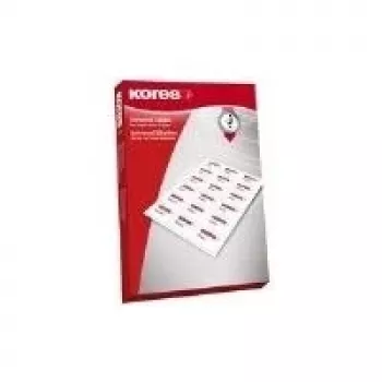 Univerzální etikety Kores 105 x 37 mm žluté 100 listů bez okrajů (1600 etiket) L10537GE