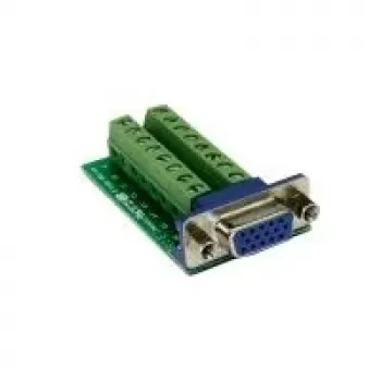 Kabelový adaptér VGA 16pin EXSYS EX-49020 zelený – stříbrný
