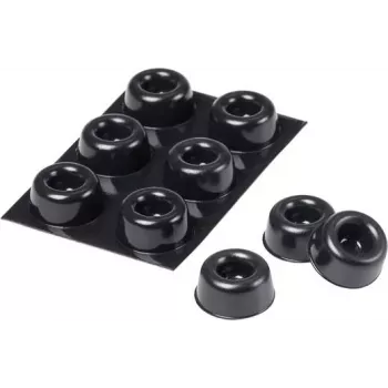 Samolepicí kulaté nárazové nožky 3M SJ 5009 MPBB, černé, průměr 22,3 mm x výška 10,1 mm, 6 ks