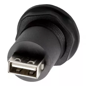EXSYS EX-49212 USB 2.0 vestavný adaptér, USB-A zásuvka na USB-A zásuvka, černý