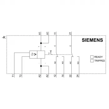 Termistorové relé ochrany motoru Siemens SIRIUS 3RN2 3RN2011-1BA30, 24 V AC/DC, 1 NO + 1 NC, šroubové svorky, DIN lišta