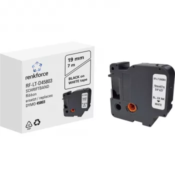 Kompatibilní kazeta s páskou DYMO D1 Renkforce RF-LT-D45803, 19 mm, bílá/černá, 7 m RF-6027838