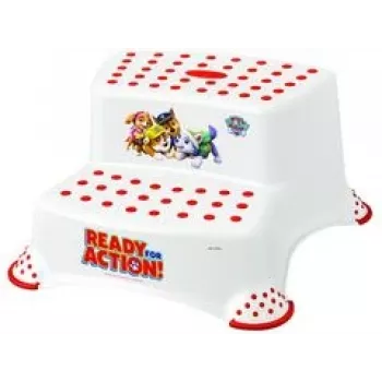 keeeper kids Igor Paw Patrol 2-Step Stool, White with Print, 120 kg Capacity, Anti-Slip 1003210013700