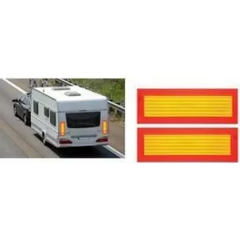 IWH ECE 70 Rear Marking Plate Orange Fluorescent Yellow Reflective 565 x 195 mm 097607