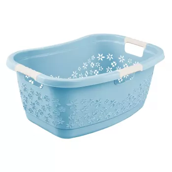 keeeper Lasse Ergonomic Kidney-Shaped Laundry Basket, Nordic Blue, 40 L, Soft-Grip Handles, 1 Piece 1078268000000