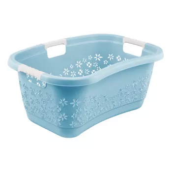 keeeper Lasse Ergonomic Kidney-Shaped Laundry Basket, Nordic Blue, 40 L, Soft-Grip Handles, 1 Piece 1078268000000