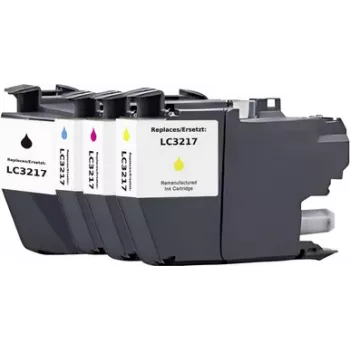 Renkforce RF-6952440 kompatibilní inkoustové kazety kombinované balení pro Brother LC-3217 série (černá, azurová, purpurová, žlutá, 4 ks)