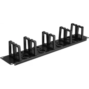 Panel pro správu kabelů do racku Renkforce RF-7116968 19 inch 2U 360° otočné držáky kabelů černý