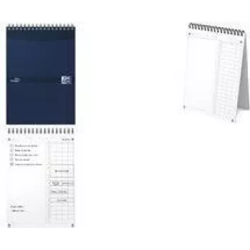 Oxford Essentials Time Manager Day Desk Planner, DIN A5, Dark Blue, 60 Sheets, Self-Standing, Daily Overview, 1 Piece 400202462