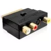 Adaptér Wentronic Goobay SCART, SCART samec na 3 RCA samice + 4pin Mini-DIN samice, černý 50499