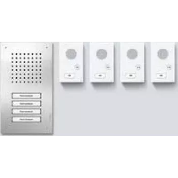 Audio sada Siedle SET CLAB 850-4 E/W Classic, nerez/ bílá (210010048-00)