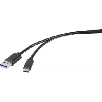 Kabel USB 3.2 Gen 1 Renkforce RF-4599658 USB-A na USB-C, 0,5 m, černý