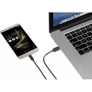 Kabel USB 3.2 Gen 1 Renkforce RF-4599658 USB-A na USB-C, 0,5 m, černý