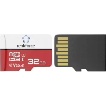 microSDHC karta Renkforce RFEmSD32 32 GB A1, V30, UHS-I, s SD adaptérem RF-7488100