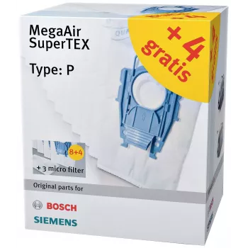 Sada sáčků do vysavače Siemens VZ123FP MegaAir SuperTEX (typ G/G ALL, 4 sáčky + 1 mikrofiltr)