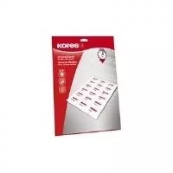 Univerzální etikety Kores 52,5 x 29,7 mm bílé 25 listů bez okrajů (1000 etiket) L5229.25
