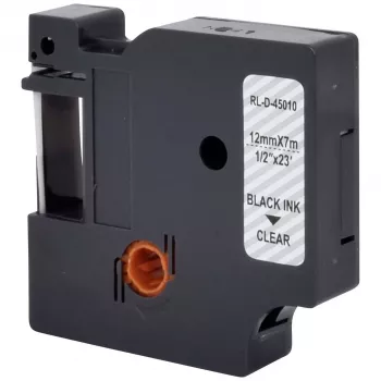 Kompatibilní popisovací páska RENKFORCE RF-LT-D45010 pro DYMO D1 12mm transparentní černá na 7m RF-6027820