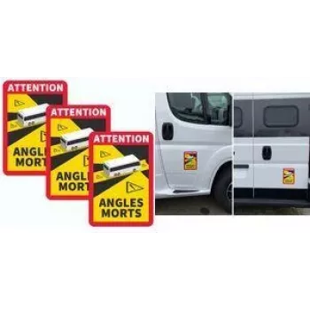 IWH Angles Morts 097612 Magnetic Blind Spot Warning Sign 250 x 170 mm