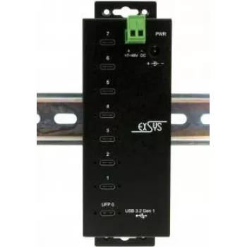 USB-C hub EXSYS EX-1147HMVS, USB 3.2 Gen 1, černý
