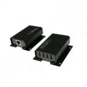 Prodlužovač USB 2.0 přes Cat.5/6 EXSYS EX-1444, 4 porty, až 100 m