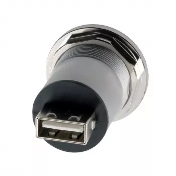 Kovový panelový USB 2.0 adaptér EXSYS EX-49193 USB-B zásuvka na USB-A zásuvka