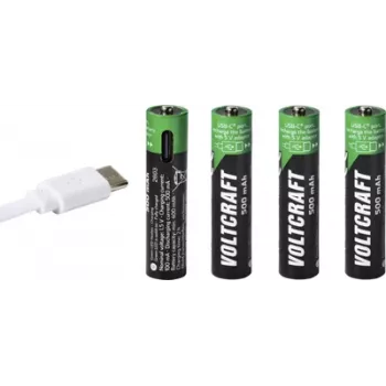 Li-Ion akumulátor VOLTCRAFT Micro (AAA) 500 mAh 1,5 V, 4 ks (VC-17275565)