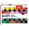 Sada akrylových barev Marabu BASIC, 24 x 18 ml, vysoká pigmentace, velmi vysoká světlostálost 1210000000215