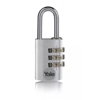 Kombinovaný visací zámek Yale YE3CB/38/131/1/S 38 mm stříbrný