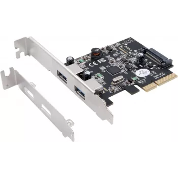 Adaptér EXSYS EX-12001-2 PCIe x2 Low-Profile USB 3.2 Gen 2x2