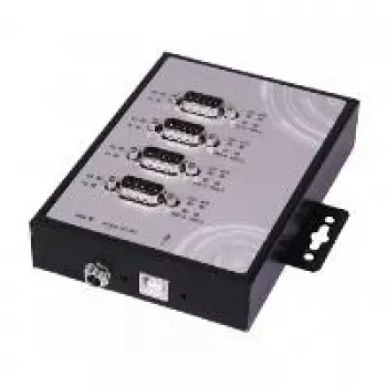 Průmyslový 4portový USB 2.0 hub EXSYS EX-1344HMV, kov, montáž na DIN lištu/stěnu, 7-24V DC, ESD a přepěťová ochrana