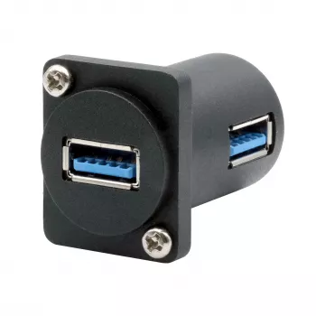 Adaptér EXSYS EX-49154 D-Type USB-A samice na samici 90°, USB 3.2 Gen 1