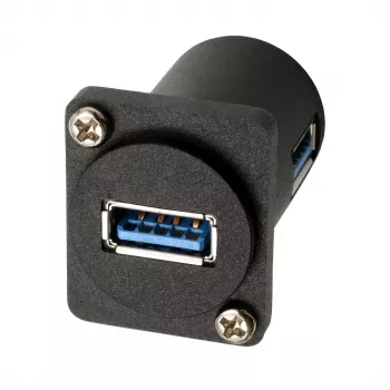 Adaptér EXSYS EX-49154 D-Type USB-A samice na samici 90°, USB 3.2 Gen 1