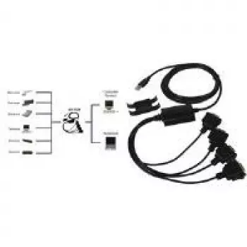 Sériový adaptér EXSYS EX-1324 USB 2.0 na 4portový RS-232, kovové pouzdro, čipset FTDI, 921,6 Kbps, DB9 samec