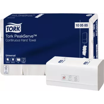 Skládané ručníky TORK PeakServe® Continuous™ H5 Interfold, 1vrstvé, bílé, 4920 ks (100585)