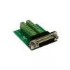 Adaptér EXSYS EX-49015 D-SUB 15pinový samec na 16pinový šroubový svorkovnicový blok, zelený/stříbrný