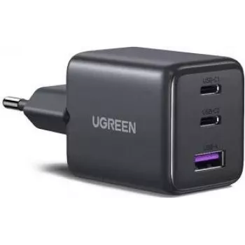 Rychlonabíječka na zeď UGREEN 30W 3portová GaN II USB-A a 2 x USB-C černá (55536)