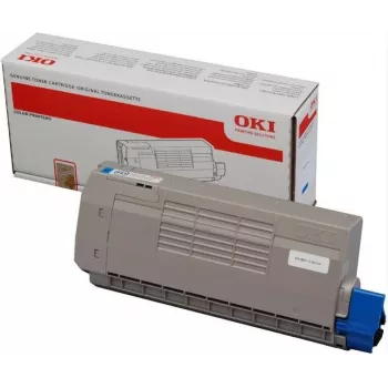 OKI 43866107 Original Cyan Toner Cartridge, 10,000 Pages, for C5850/C5950/MC560 Series