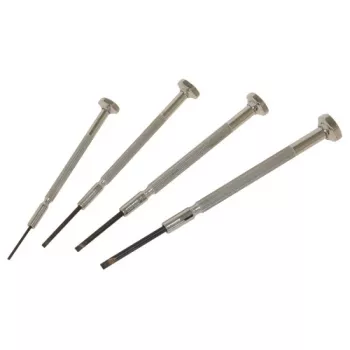 Sada přesných šroubováků C.K Tools T4852P, 4dílná, ploché, 2,0/2,5/3,0/3,5 mm, chrom-vanadium, dvousložková rukojeť