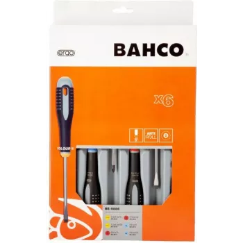 Sada dílenských šroubováků Bahco ERGO 6dílná ploché, Phillips, Pozidriv (BE-9886)