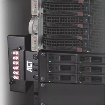 Multifunkční držák ACT Zero U FA2133 – 19palcová montáž do racku, ocel, černý