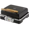 DOMO DO9281W Inky Black belgická vaflovačka, 1600 W, nepřilnavý povrch, nastavitelný termostat, rukojeť Cool-Touch, vertikální uložení