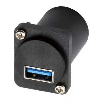 Panelový adaptér EXSYS EX-49155 USB 3.2 Gen 1 D-Type, USB-A zásuvka na USB-B zásuvka