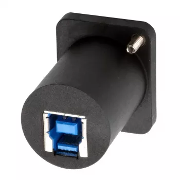 Panelový adaptér EXSYS EX-49155 USB 3.2 Gen 1 D-Type, USB-A zásuvka na USB-B zásuvka