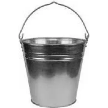 Bradas Galvanized Steel Bucket 5 L Silver with Metal Handle J5314