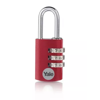 Kombinovaný visací zámek Yale YE3CB/38/131/1/CO 38 mm červený